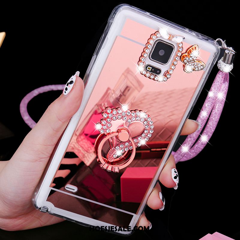 Samsung Galaxy Note 4 Hoesje Hoes Ster Zacht Trend Rose Goud Sale