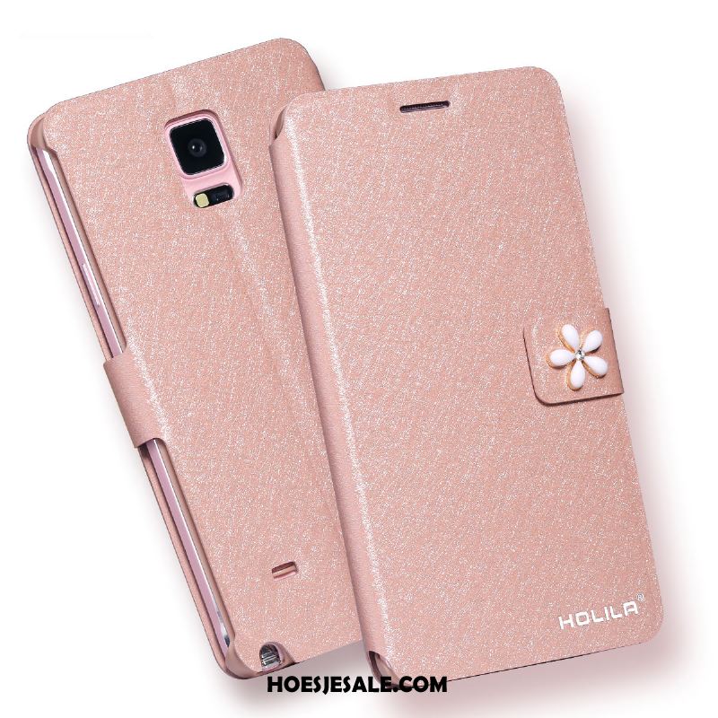 Samsung Galaxy Note 4 Hoesje Roze Ster Hoes Folio Bescherming Sale