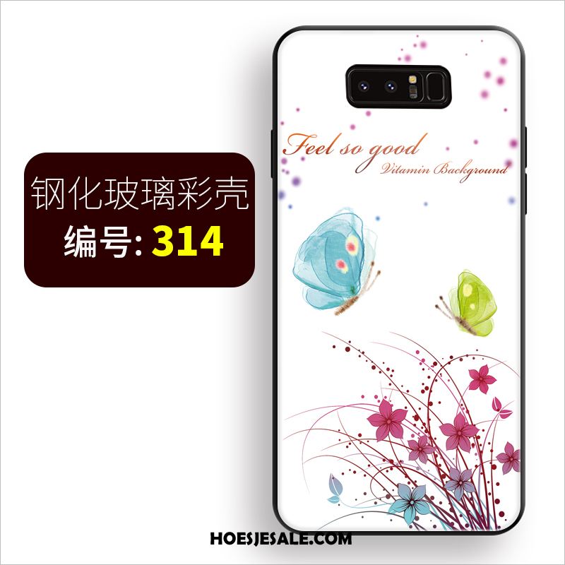 Samsung Galaxy Note 8 Hoesje Glas Trendy Merk Spotprent Zacht Siliconen Korting