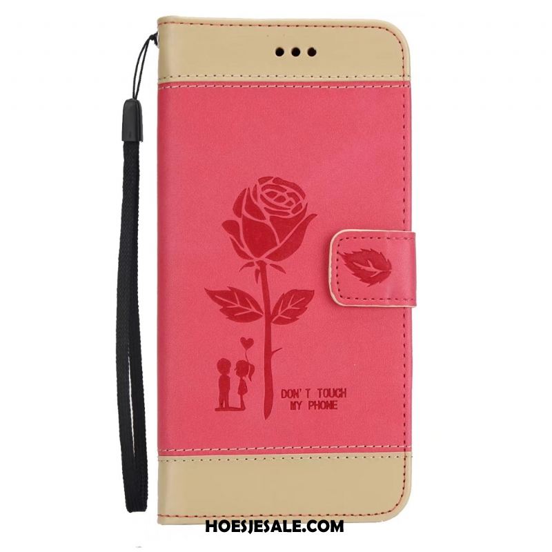 Samsung Galaxy Note 8 Hoesje Kaart Folio Ster Bescherming Rood