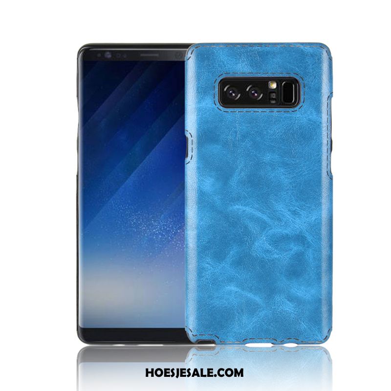 Samsung Galaxy Note 8 Hoesje Leren Etui Ster Blauw Bescherming Mobiele Telefoon Kopen