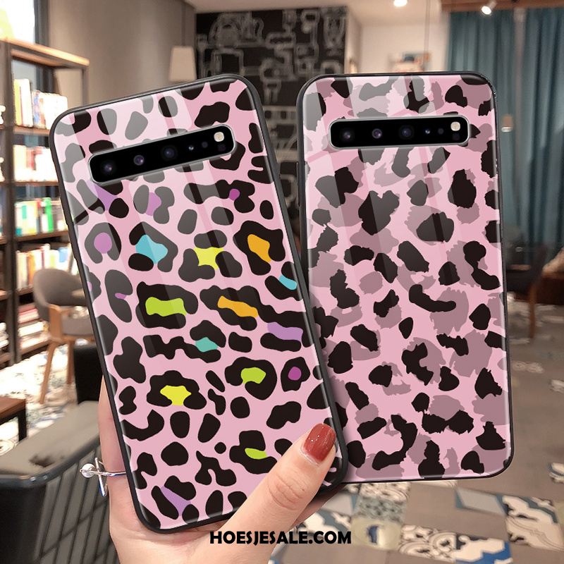 Samsung Galaxy S10 5g Hoesje Hart Mobiele Telefoon Glas Luipaard Ster Korting