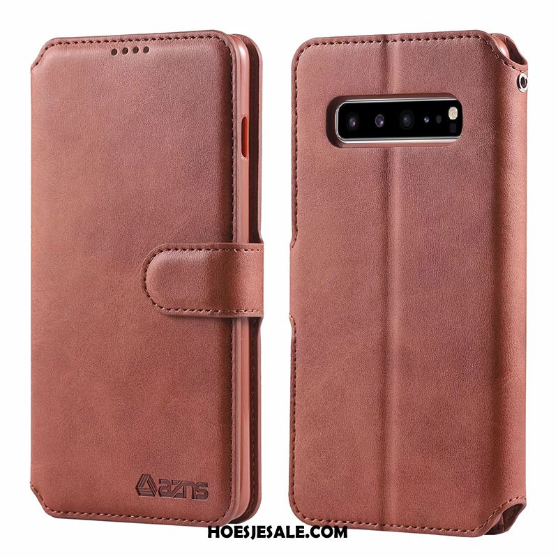 Samsung Galaxy S10 5g Hoesje Mobiele Telefoon Hoes Leren Etui Ster Folio Kopen