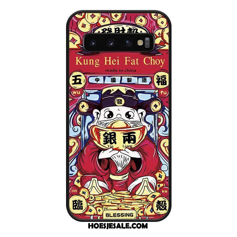 Samsung Galaxy S10 Hoesje All Inclusive Bescherming Net Red Hanger Persoonlijk Sale