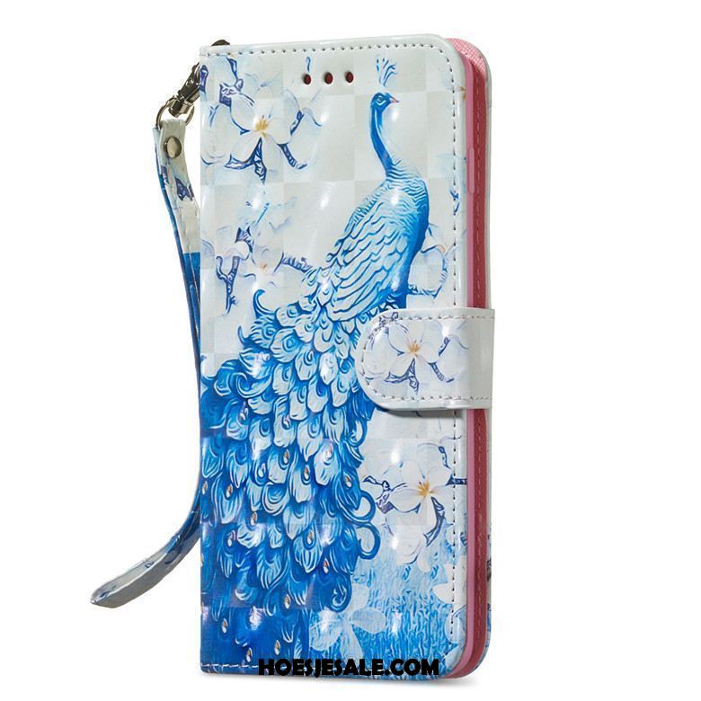 Samsung Galaxy S10 Hoesje Clamshell Blauw Mobiele Telefoon Leren Etui Zacht Winkel