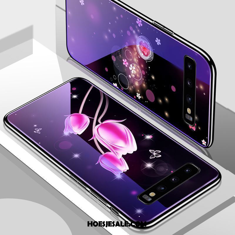 Samsung Galaxy S10 Hoesje Glas Ster Blauw Scheppend Hard Sale