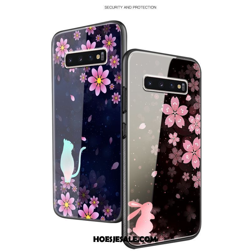 Samsung Galaxy S10 Hoesje Siliconen Bloemen Scheppend Bescherming Mobiele Telefoon Goedkoop