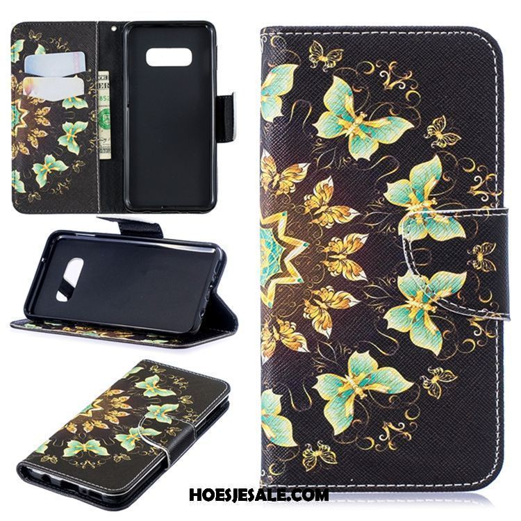 Samsung Galaxy S10 Hoesje Trend Leren Etui Hoes Folio Zwart Online