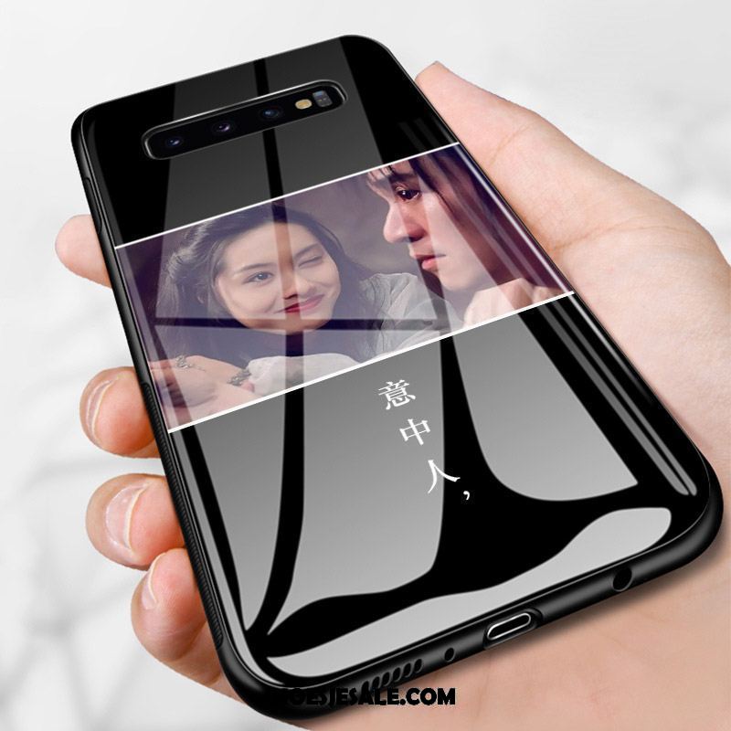 Samsung Galaxy S10+ Hoesje Zwart Zacht Glas Mobiele Telefoon Trendy Merk Kopen