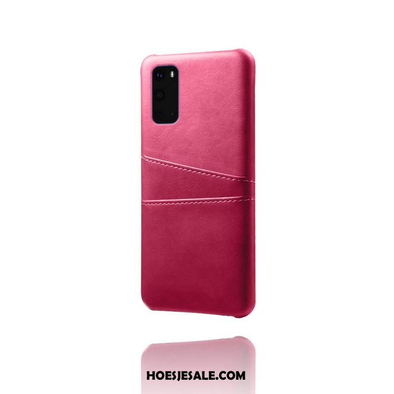 Samsung Galaxy S20 Hoesje Kaart Ster Bescherming Rood Hoes Online