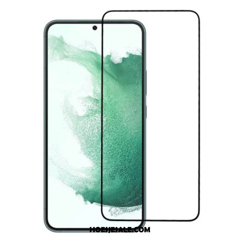 Samsung Galaxy S23 Plus 5G Zwarte Rand Gehard Glas Screenprotector