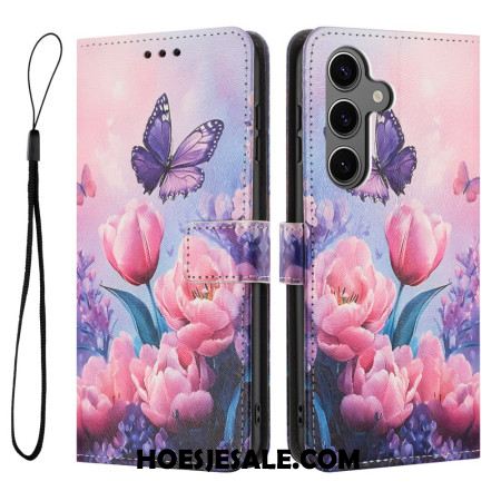 Samsung Galaxy S26 Plus Vlinder En Roze Bloemen