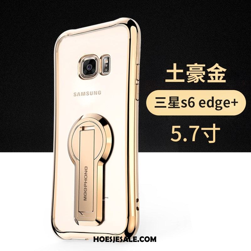 Samsung Galaxy S6 Edge Hoesje Anti-fall Goud Hoes Ster Ondersteuning Sale