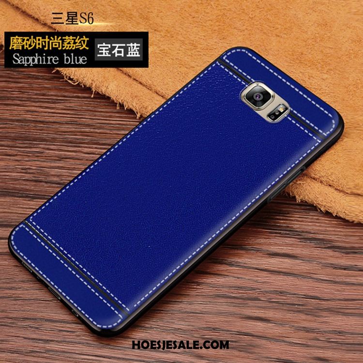 Samsung Galaxy S6 Hoesje Zacht Anti-fall Ster Blauw Hoes