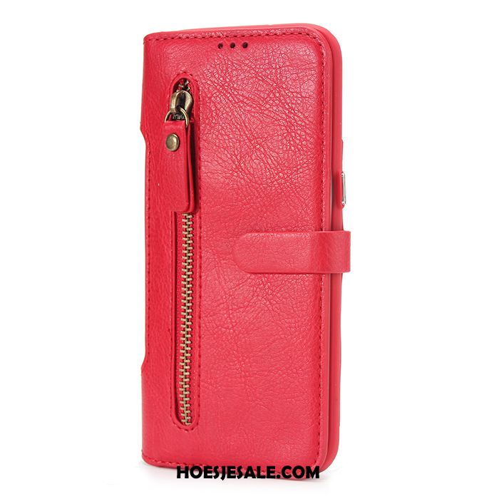 Samsung Galaxy S7 Hoesje Leren Etui Kaart Ster Rood All Inclusive Kopen