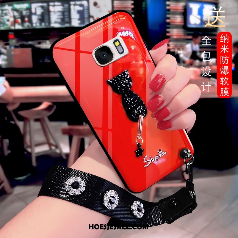 Samsung Galaxy S7 Hoesje Rood Zacht Hanger Mobiele Telefoon Hoes Sale