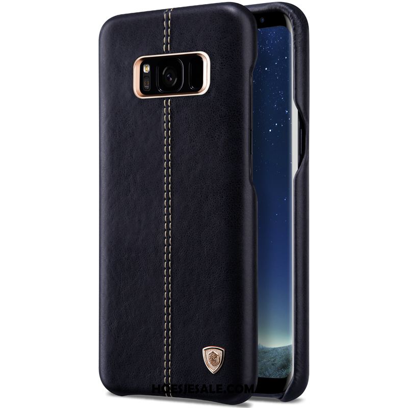 Samsung Galaxy S8+ Hoesje Bescherming Leer Leren Etui Folio Mobiele Telefoon Aanbiedingen