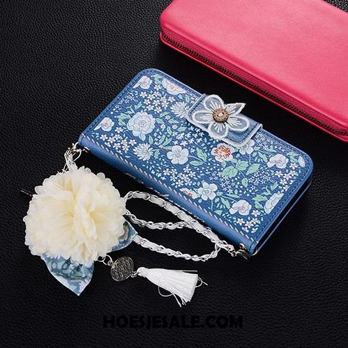 Samsung Galaxy S9 Hoesje Blauw Folio Leren Etui Bescherming Ster Winkel