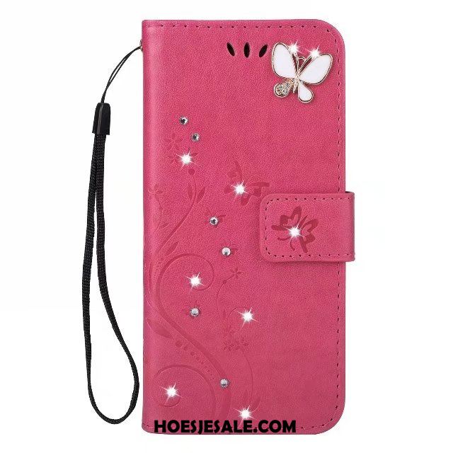 Samsung Galaxy S9+ Hoesje Folio Hoes Ster Vlinder Rood Goedkoop