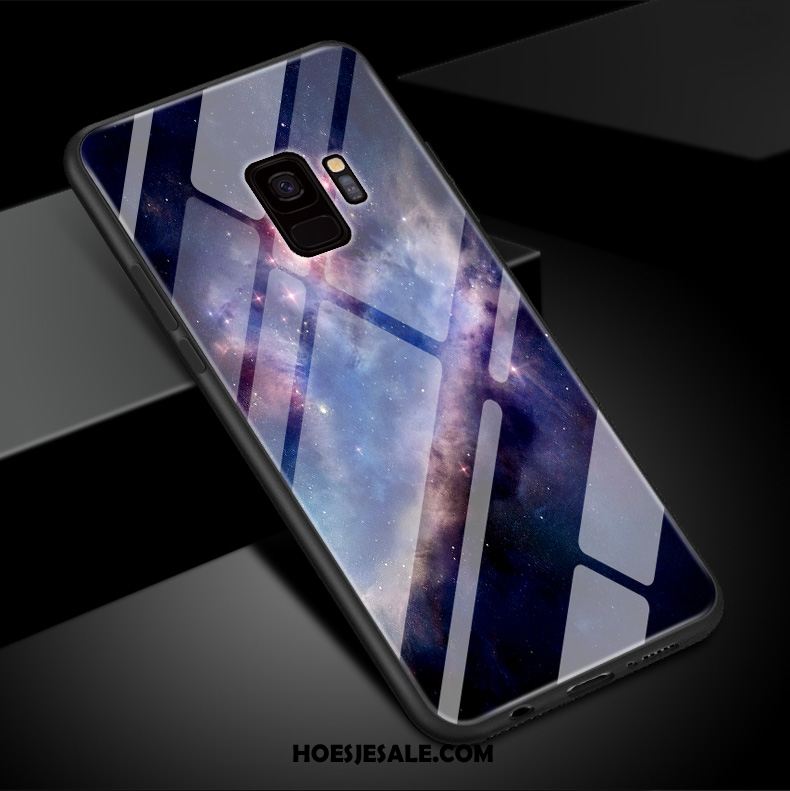 Samsung Galaxy S9 Hoesje Gehard Glas Mobiele Telefoon Eenvoudige Purper Hoes Sale