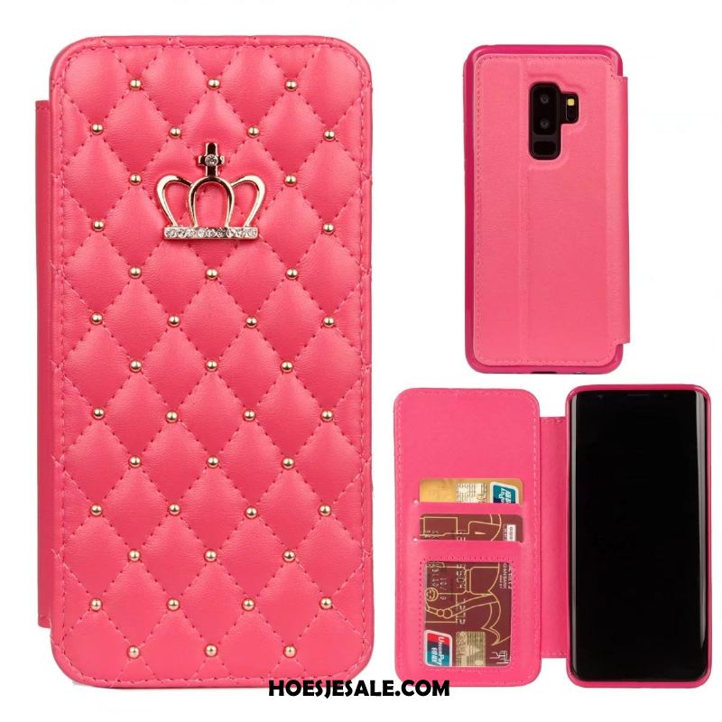 Samsung Galaxy S9+ Hoesje Hoes Folio Anti-fall Kaart Leren Etui