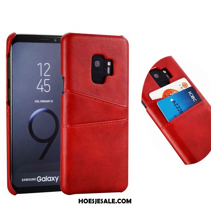 Samsung Galaxy S9 Hoesje Kaart Leren Etui Ster Mobiele Telefoon Rood Online