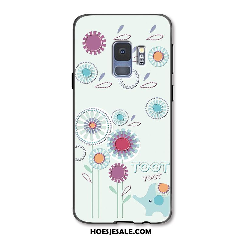 Samsung Galaxy S9 Hoesje Siliconen Anti-fall Ster Taraxacum Blauw Goedkoop