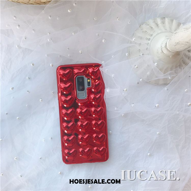 Samsung Galaxy S9+ Hoesje Zacht Trend Plating Ster Rood Kopen