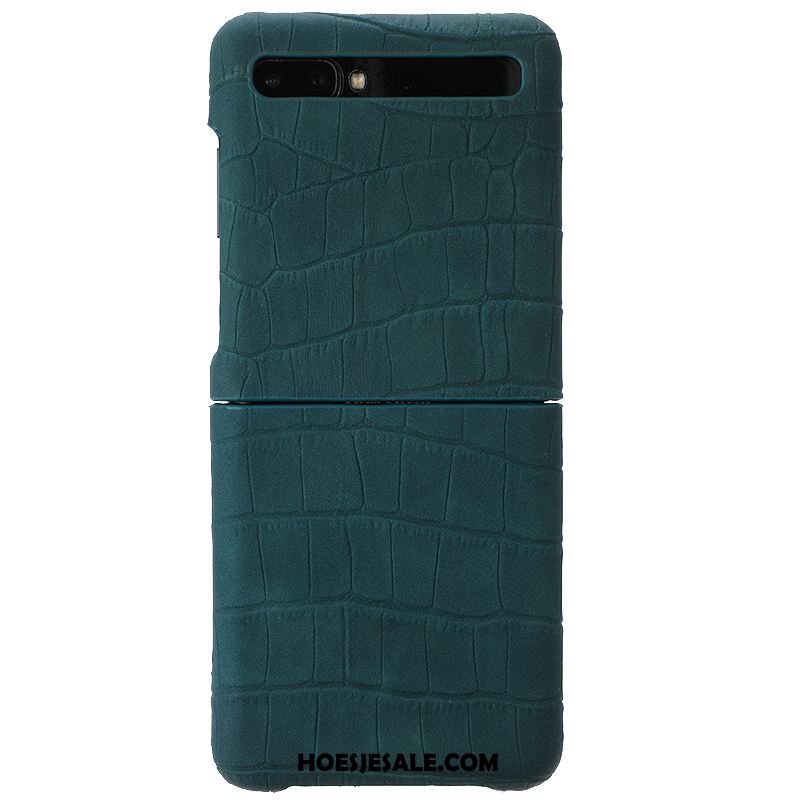 Samsung Z Flip Hoesje Anti-fall Bescherming Echt Leer Mobiele Telefoon Zuiver Korting