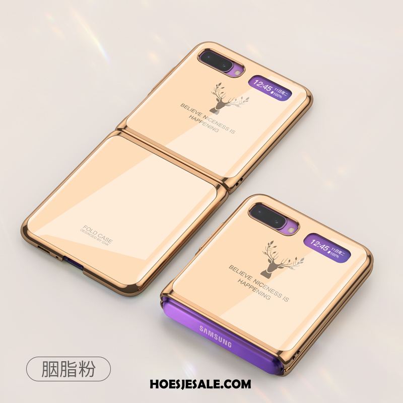 Samsung Z Flip Hoesje Mobiele Telefoon Scheppend Nieuw Plating Bescherming Goedkoop