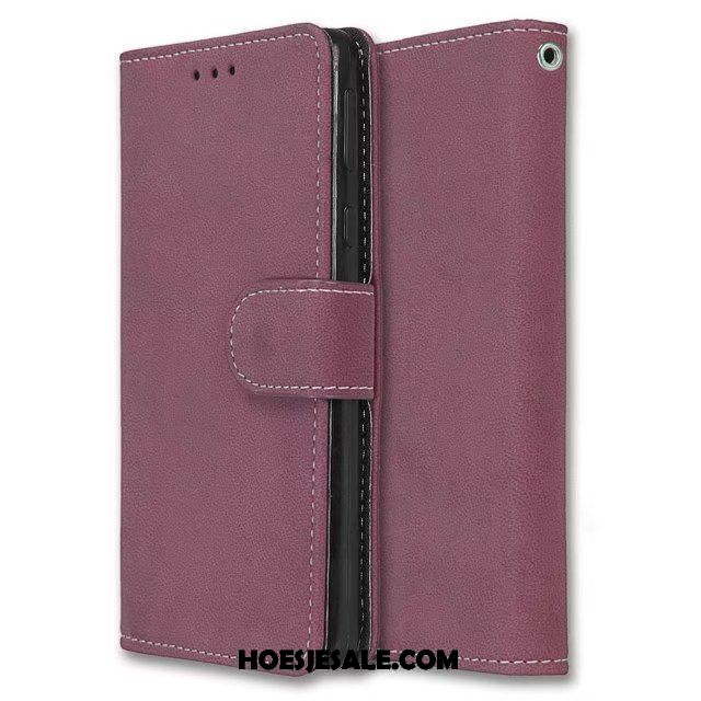 Sony Xperia E5 Hoesje Folio Hoes Mobiele Telefoon Bescherming Purper Goedkoop