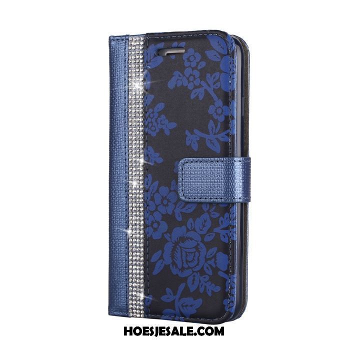 Sony Xperia Xa1 Hoesje Hoes Zacht Donkerblauw Bescherming Leren Etui Korting