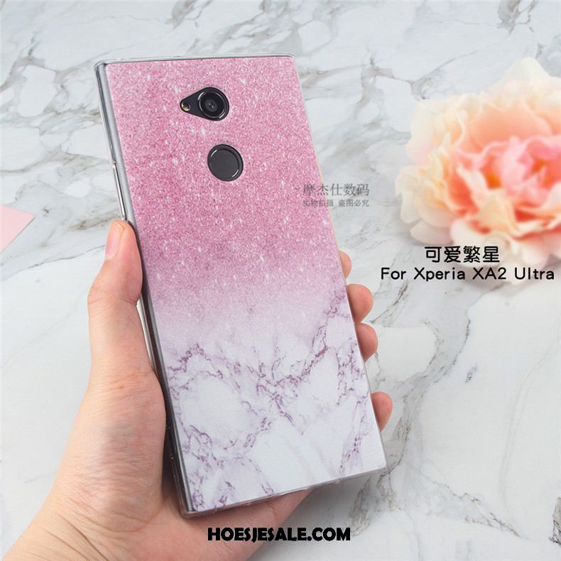 Sony Xperia Xa2 Ultra Hoesje Zacht All Inclusive Scheppend Roze Doorzichtig Sale
