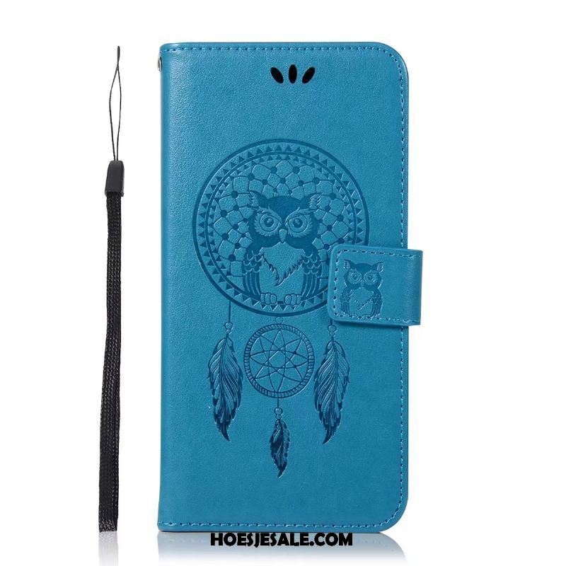 Sony Xperia Xz1 Compact Hoesje Clamshell Mobiele Telefoon Blauw Bescherming Leren Etui Korting