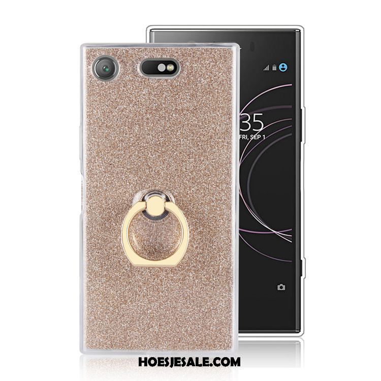 Sony Xperia Xz1 Compact Hoesje Mobiele Telefoon Siliconen Anti-fall Zacht Goud Sale