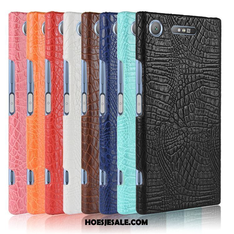 Sony Xperia Xz1 Hoesje Hard Krokodil Hoes Bescherming Vintage Online