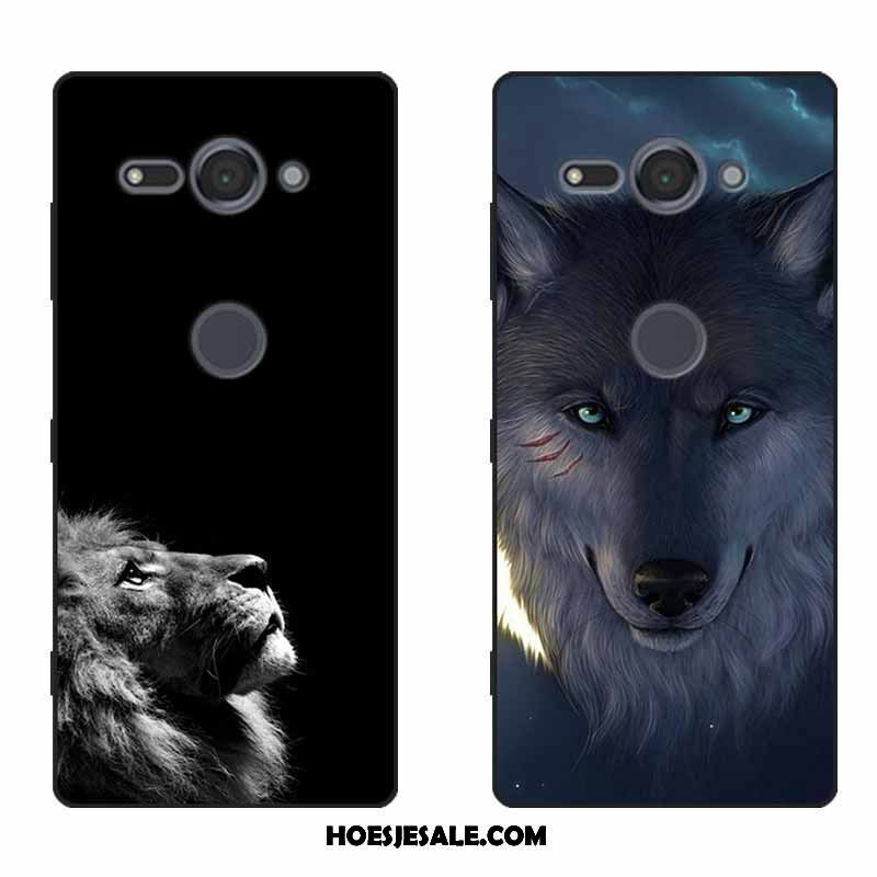 Sony Xperia Xz2 Compact Hoesje Eenvoudige Donkerblauw All Inclusive Bescherming Hoes Kopen