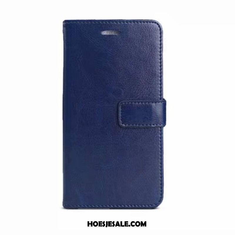 Sony Xperia Z3+ Hoesje Leren Etui Folio Bescherming Portemonnee Groen Goedkoop