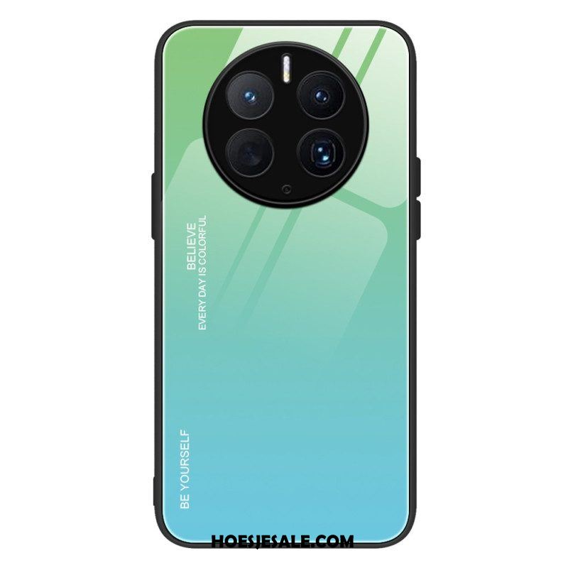 Telefoonhoesje voor Huawei Mate 50 Pro Gehard Glas Wees Jezelf