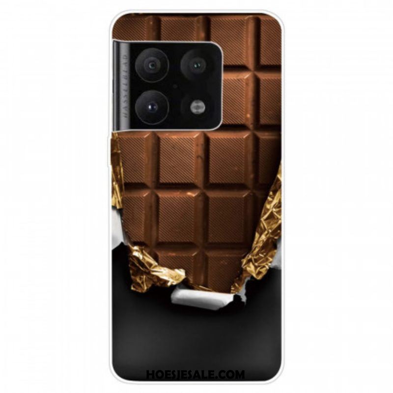 Telefoonhoesje voor OnePlus 10 Pro 5G Flexibele Chocoladereep