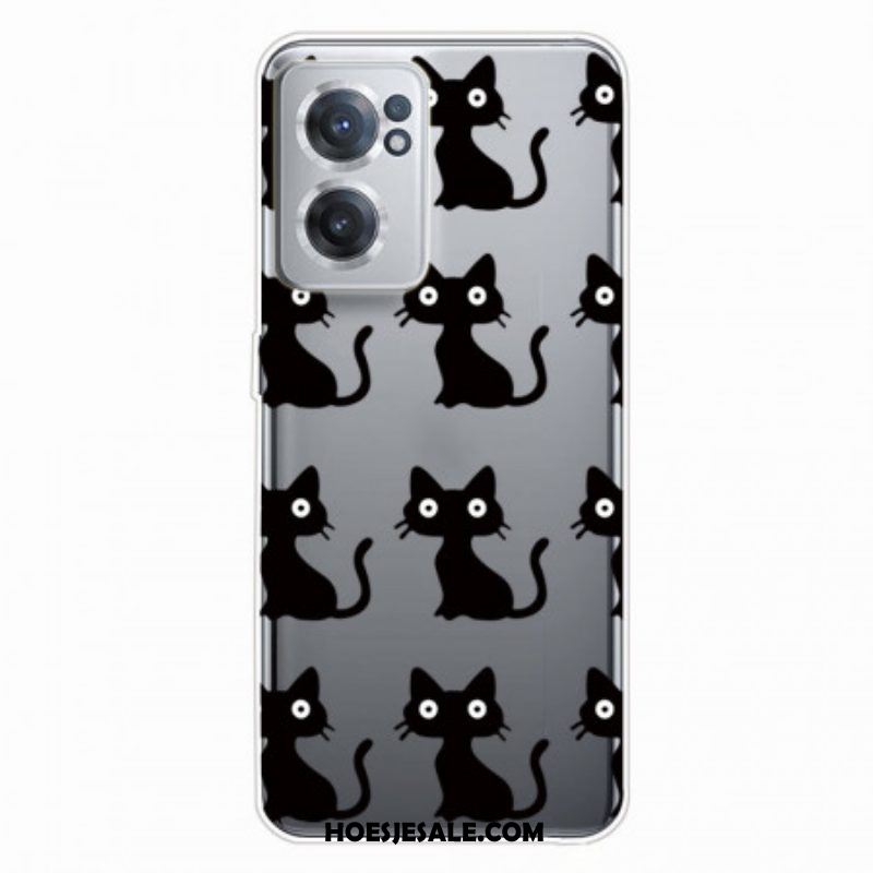 Telefoonhoesje voor OnePlus Nord CE 2 5G Zwarte Katten