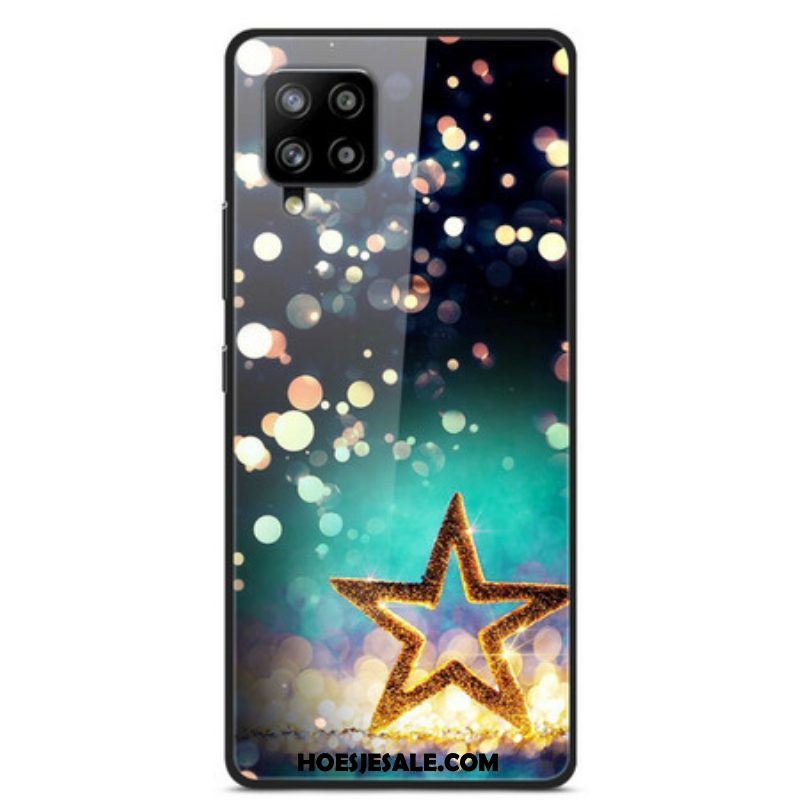 Telefoonhoesje voor Samsung Galaxy A42 5G Ster Gehard Glas