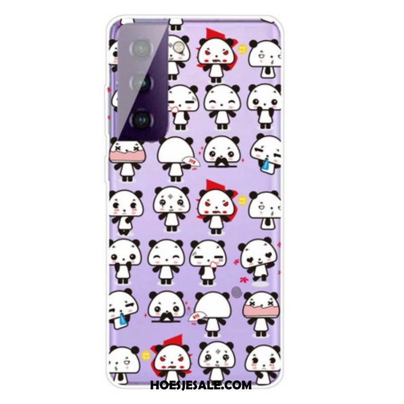 Telefoonhoesje voor Samsung Galaxy S21 FE Naadloze Grappige Panda's