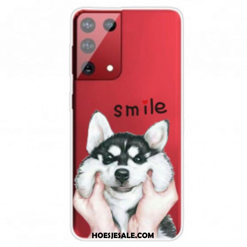 Telefoonhoesje voor Samsung Galaxy S21 Ultra 5G Lach Hond