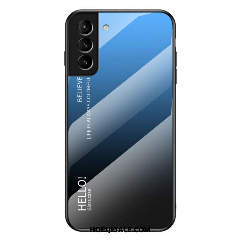 Telefoonhoesje voor Samsung Galaxy S22 5G Gehard Glas Hallo