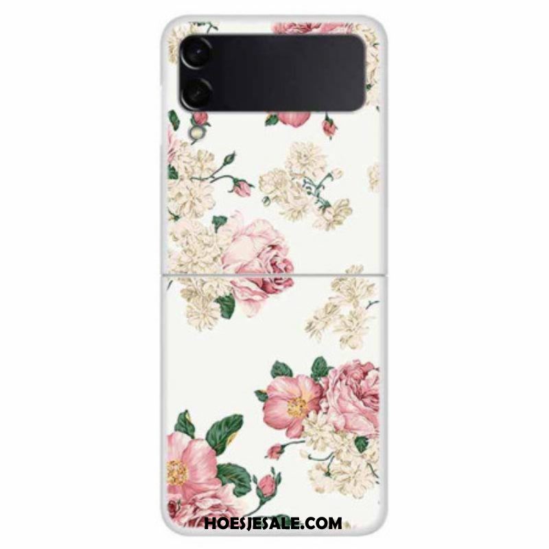 Telefoonhoesje voor Samsung Galaxy Z Flip 4 Folio-hoesje Vrijheid Bloemen