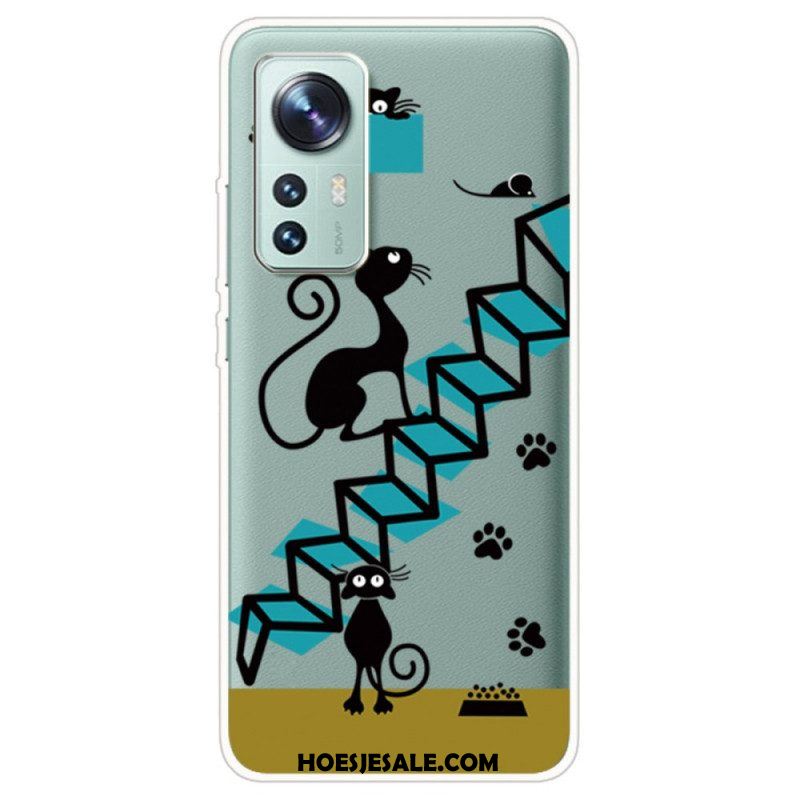 Telefoonhoesje voor Xiaomi 12 / 12X Grappige Katten