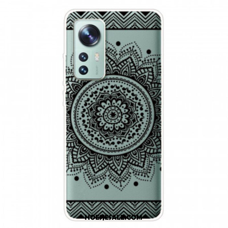 Telefoonhoesje voor Xiaomi 12 Pro Siliconen Mandala Zwart