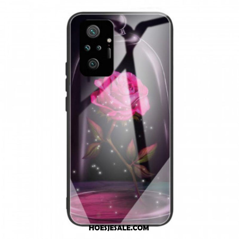 Telefoonhoesje voor Xiaomi Redmi Note 10 Pro Magisch Roze Gehard Glas