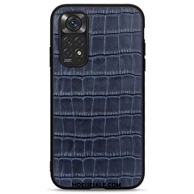 Telefoonhoesje voor Xiaomi Redmi Note 11 / 11S Krokodillenhuid-effect